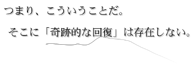 �܂�A�����������Ƃ��B�����Ɂu��ՓI�ȉ񕜁v�͑��݂��Ȃ��B